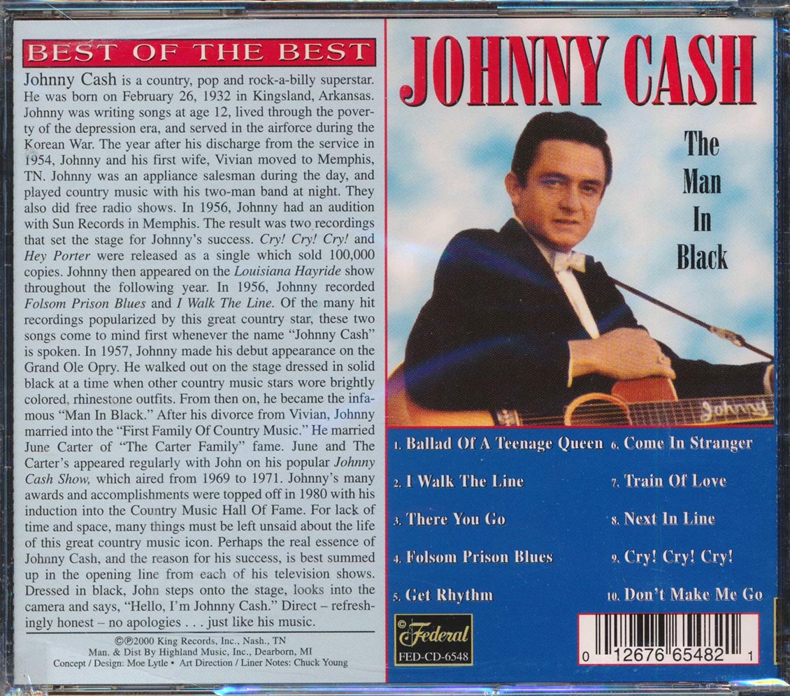 Johnny Cash - Best Of The Best: The Man In Black [New CD]