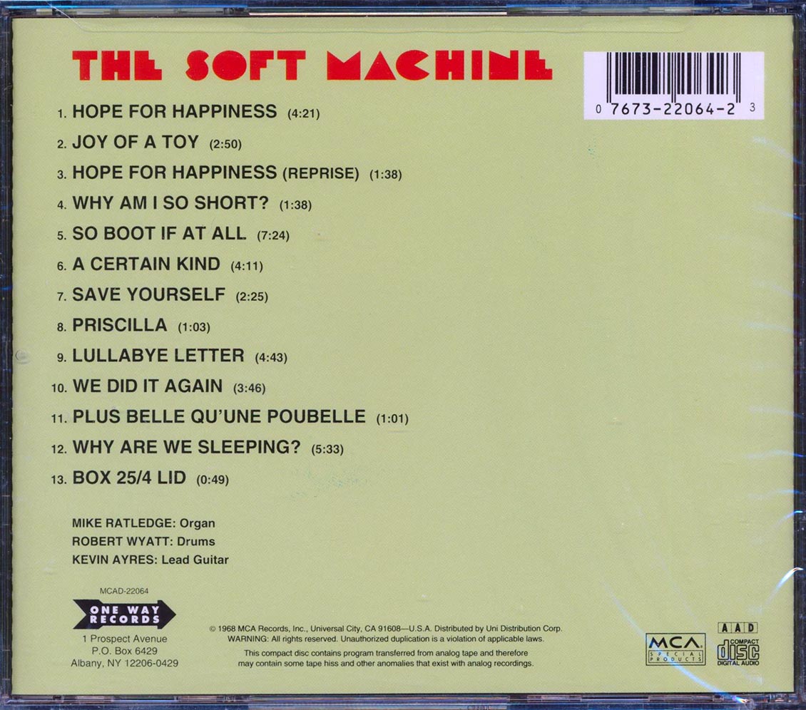 The Soft Machine - The Soft Machine [New CD]