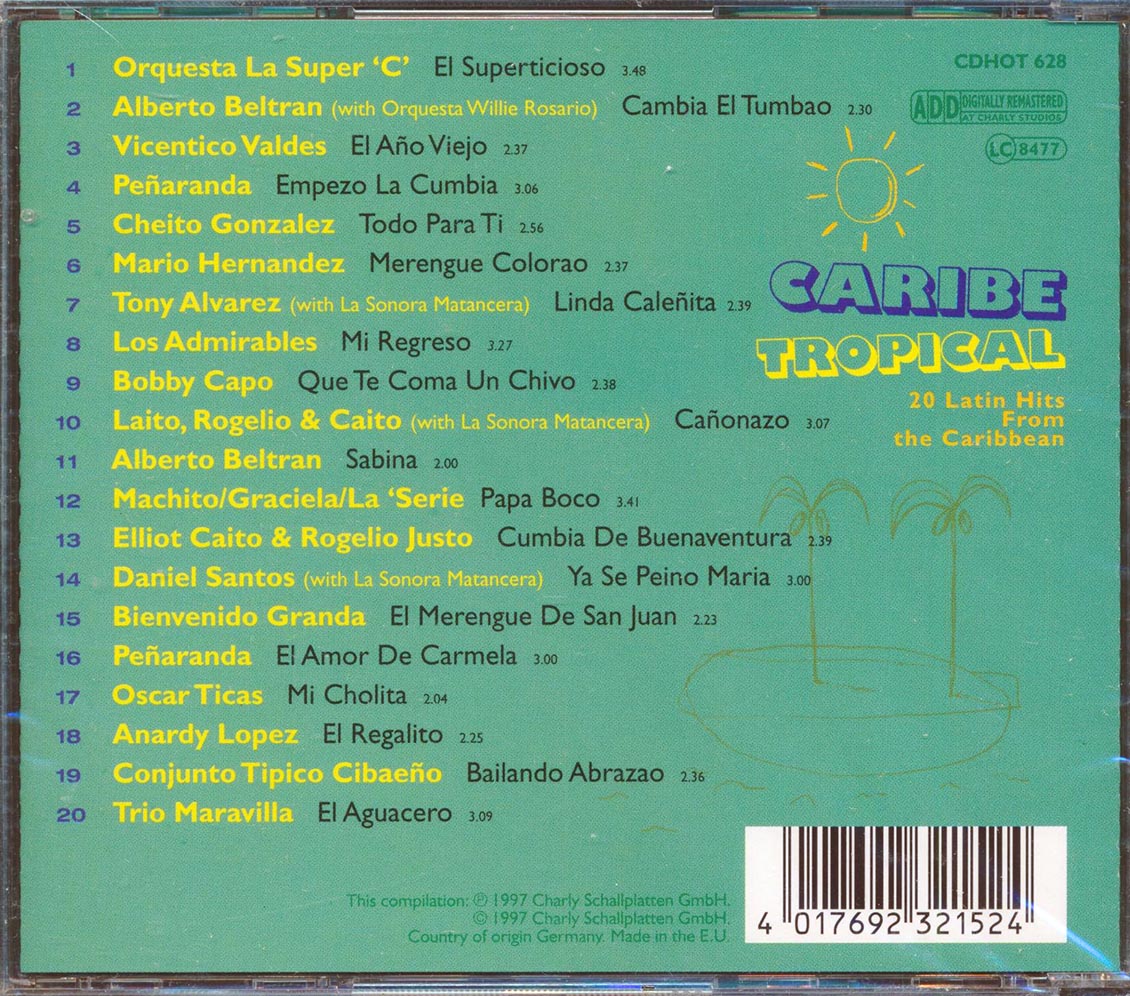 Machito, Bobby Capo, La Sonora Matancera, Etc. - Caribe Tropical (20 tracks) [New CD]