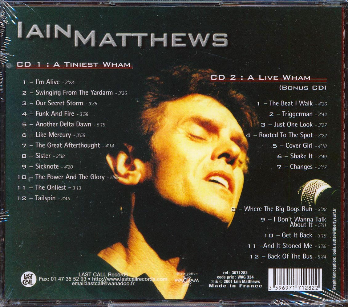 Iain Matthews - A Tiniest Wham + A Live Wham (24 tracks) (2xCD) [New CD]