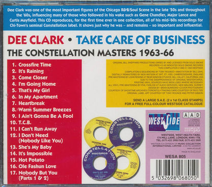 Dee Clarke - Take Care Of Business: The Constellation Masters 1963-66 [New CD]
