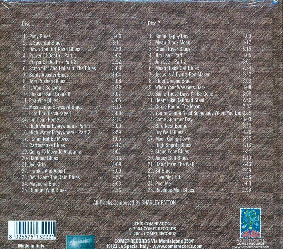 Charley Patton - Devil Sent The Rain Blues (casebound set) (50 tracks) (2xCD) [New CD]
