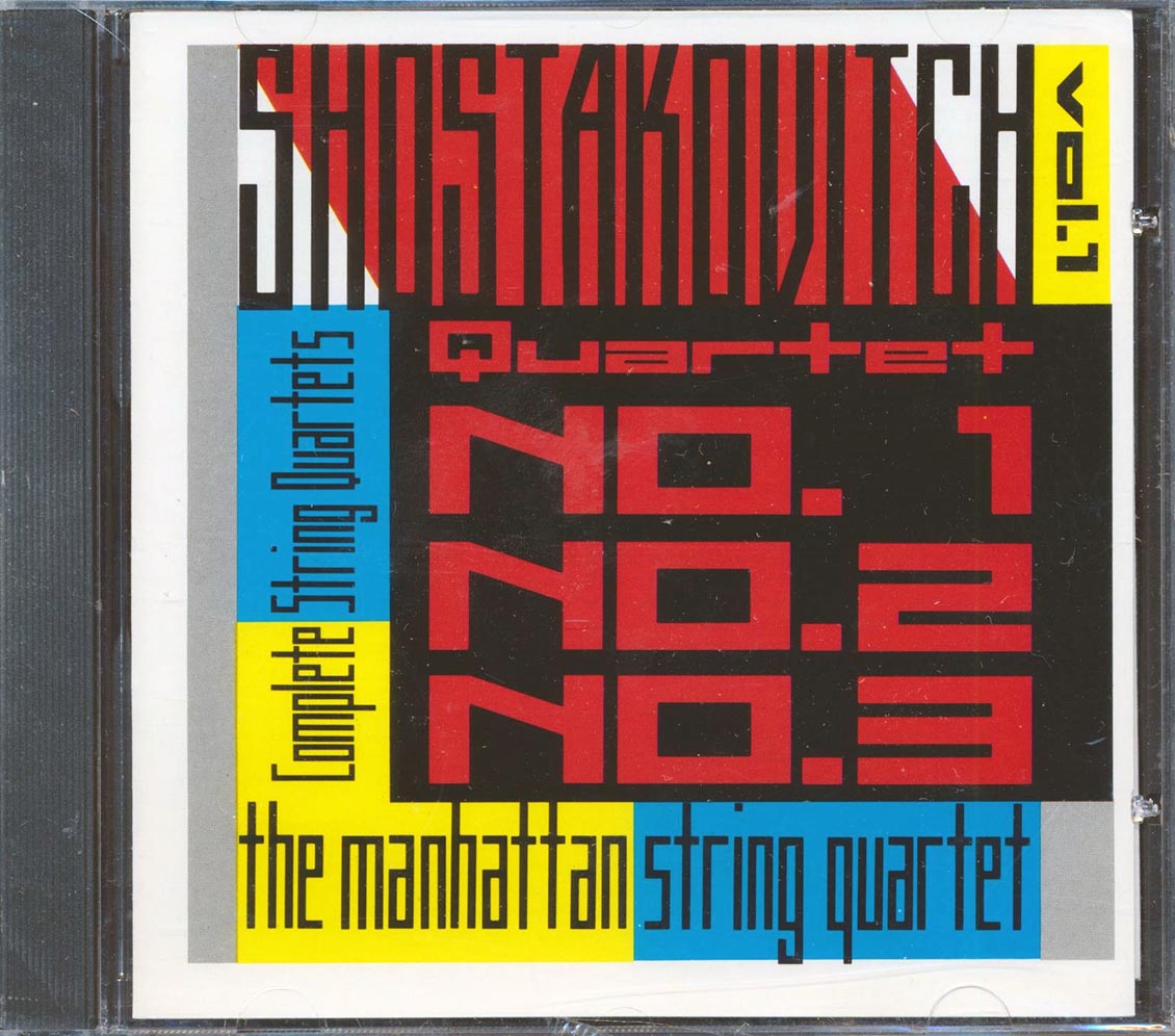 Shostakovitch, The Manhattan String Quartet - Complete String Quartets, Vol. 1: Nos. 1, 2, & 3 (incl. large booklet) [New] [New CD]