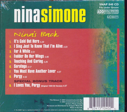 Nina Simone - Nina's Back (+bonus track) (remastered) [New CD]