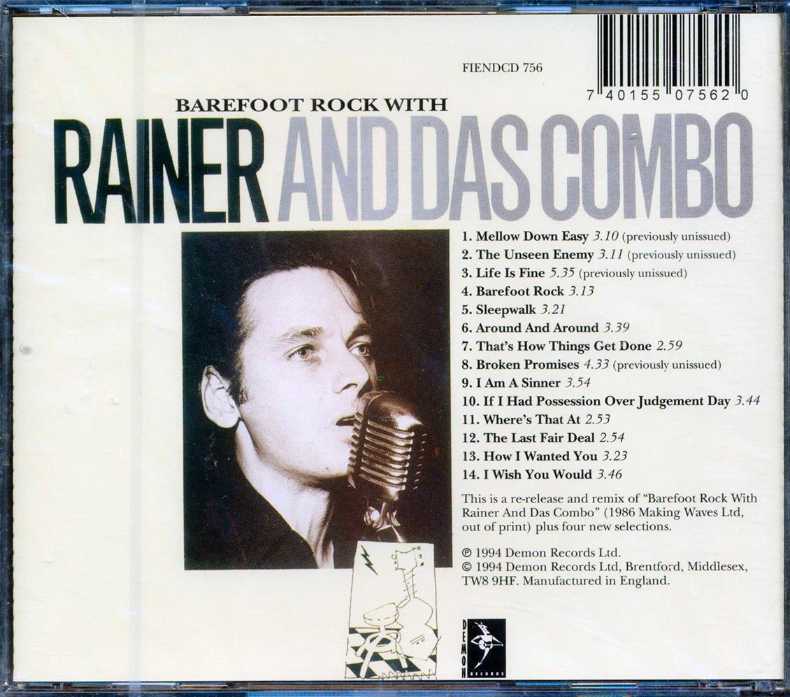 Rainer & Das Combo - Barefoot Rock With Rainer & Das Combo [New CD]