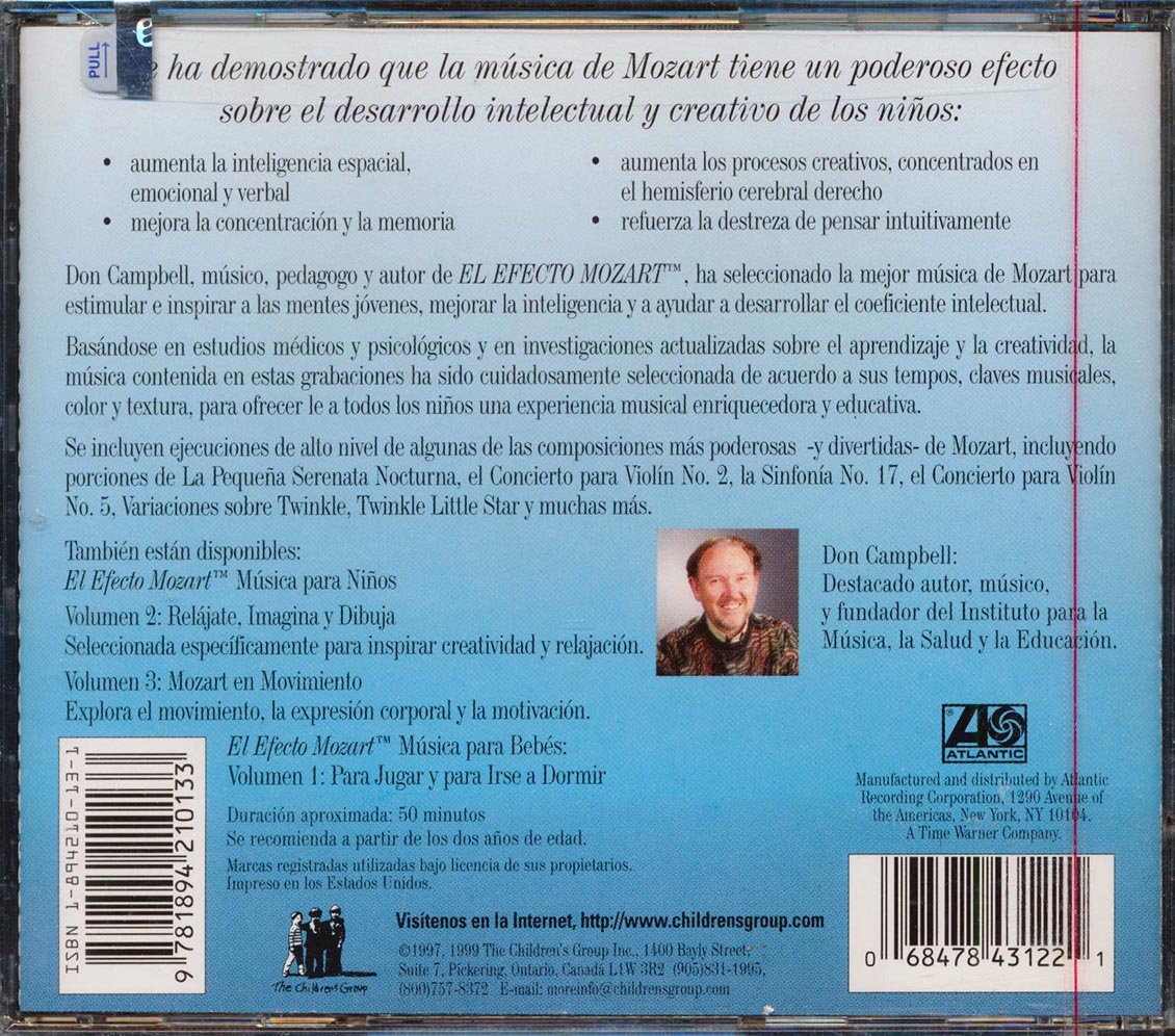 El Efecto Mozart, Musica Para Ninos - Afina Tu Mente Volume 1 [New CD]