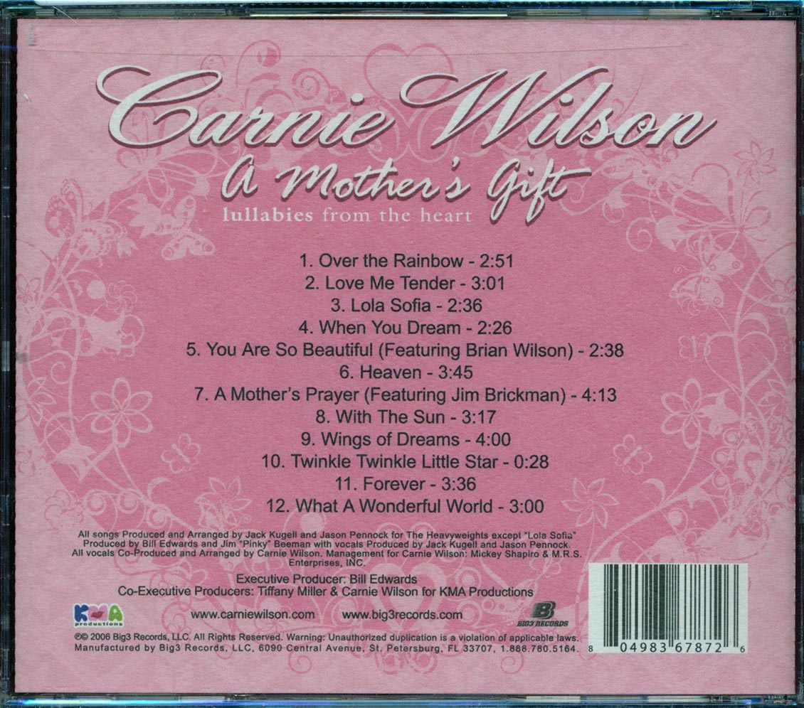 Carnie Wilson - Mother's Gift: Lullibies From The Heart [New CD]