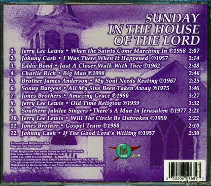 Johnny Cash, Jerry Lee Lewis, Charlie Rich, Etc. - Sunday In The House Of The Lord [New CD]