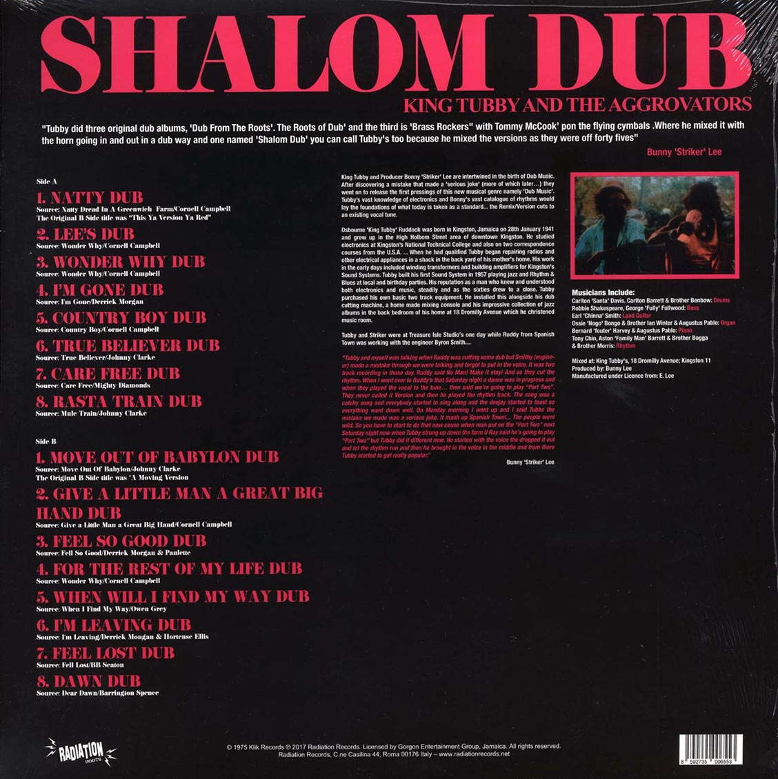 King Tubby - Shalom Dub [New Vinyl Record LP]