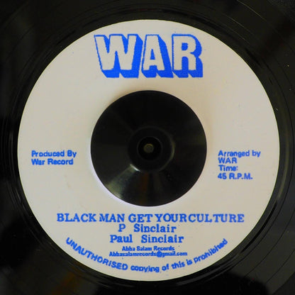 Paul Sinclair - Black Man Get Your Culture  /  Version [New Vinyl 7"]