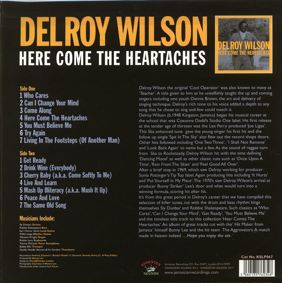 Delroy Wilson - Here Comes The Heartaches (180g) [New Vinyl LP]