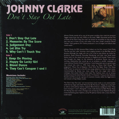 Johnny Clarke - Don't Stay Out Late (180g) [New Vinyl LP]