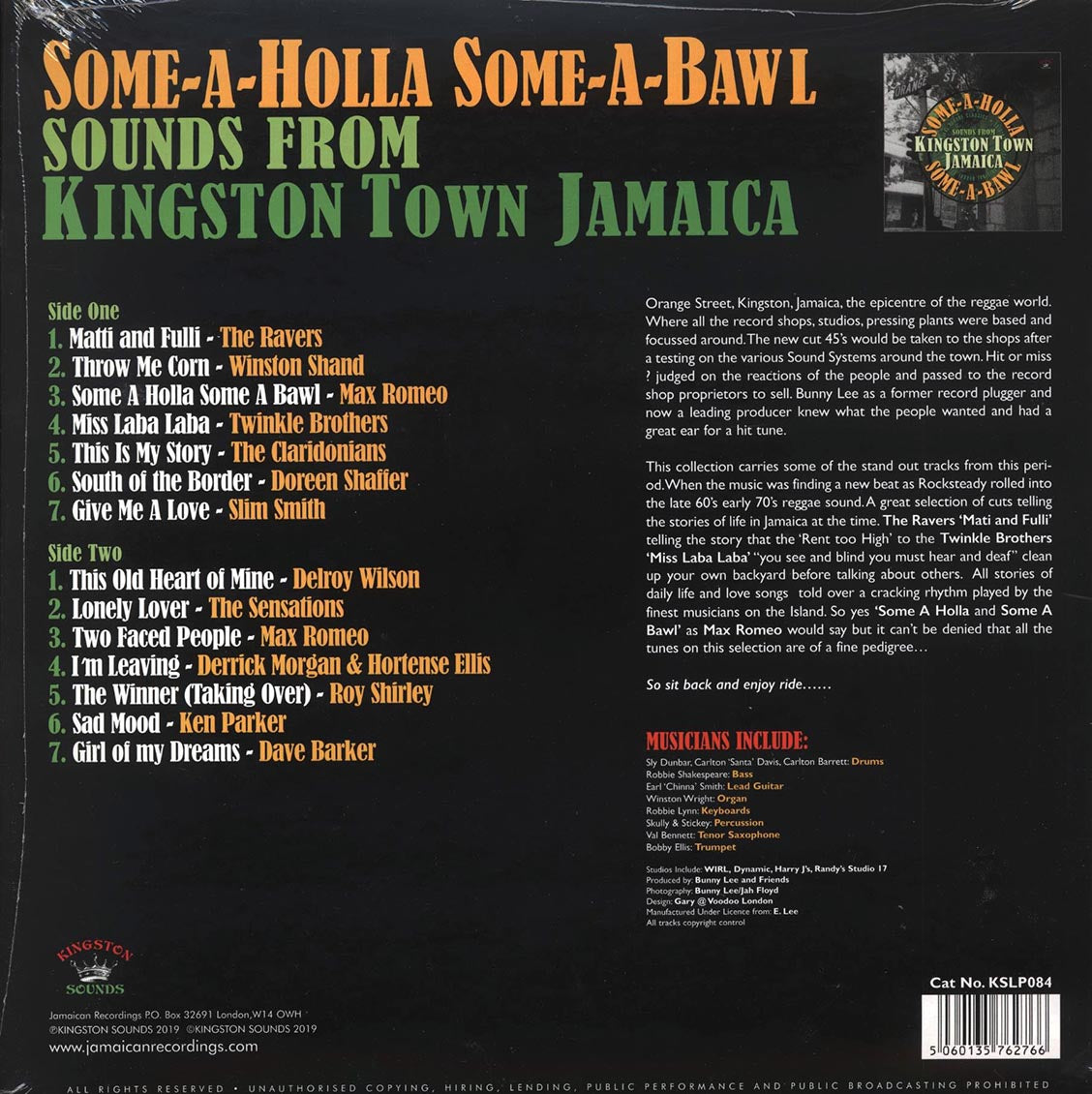 Max Romeo, Slim Smith, Roy Shirley, Etc. - Some-A-Holla Some-A-Bawl: Sounds From Kingston Town Jamaica (180g) [New Vinyl LP]