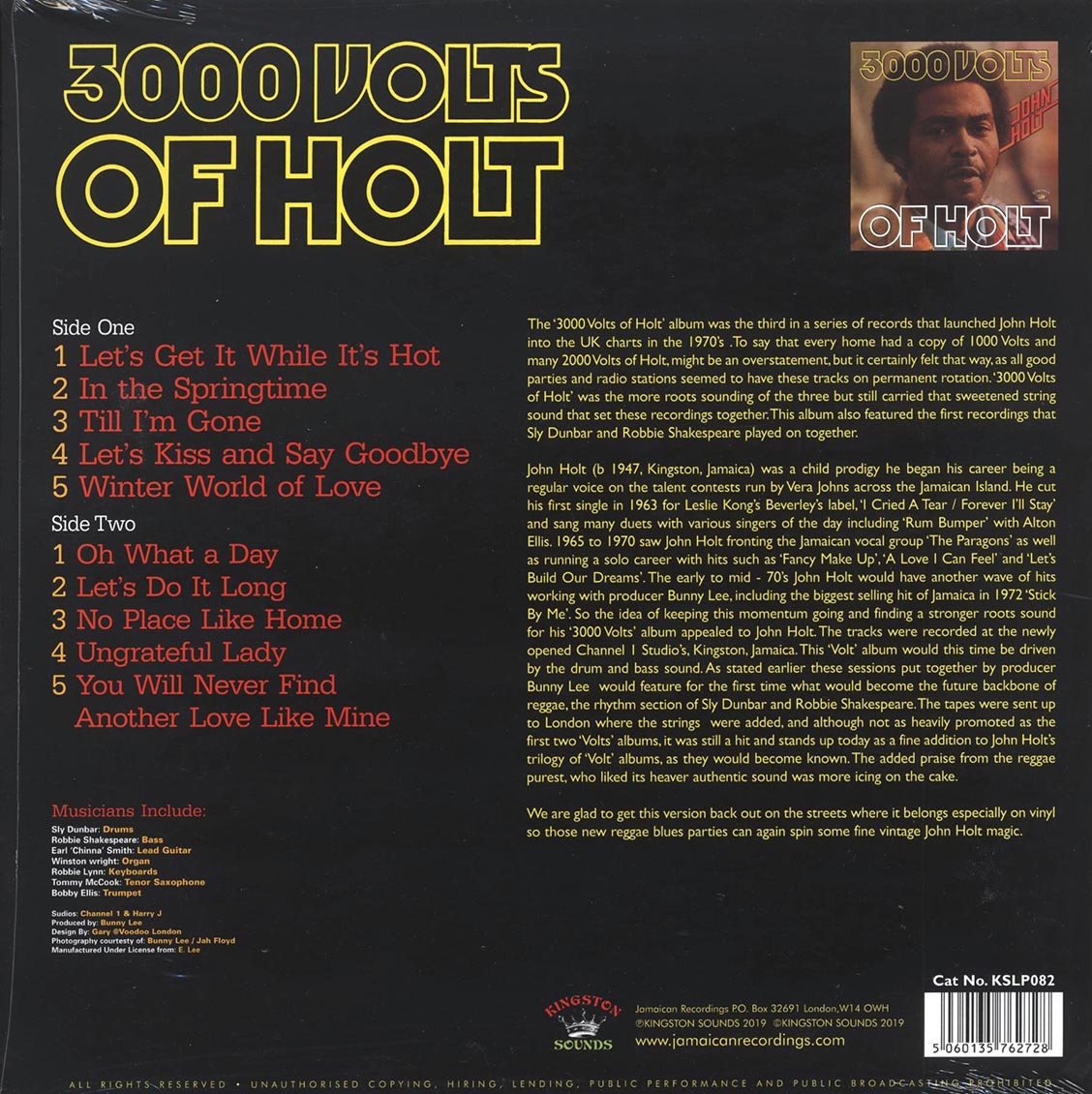 John Holt - 3000 Volts Of Holt (180g) [New Vinyl LP]