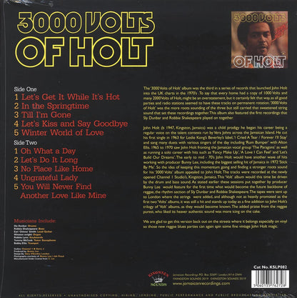 John Holt - 3000 Volts Of Holt (180g) [New Vinyl LP]