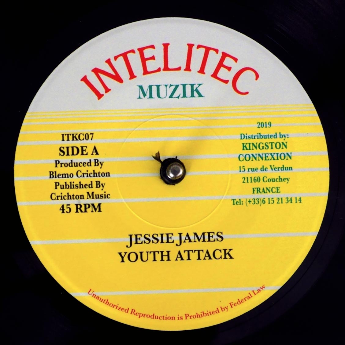 Jesse James - Youth Attack  /  Version (rhythm: "White Mice - Step By Step") [New] [New Vinyl 7"]