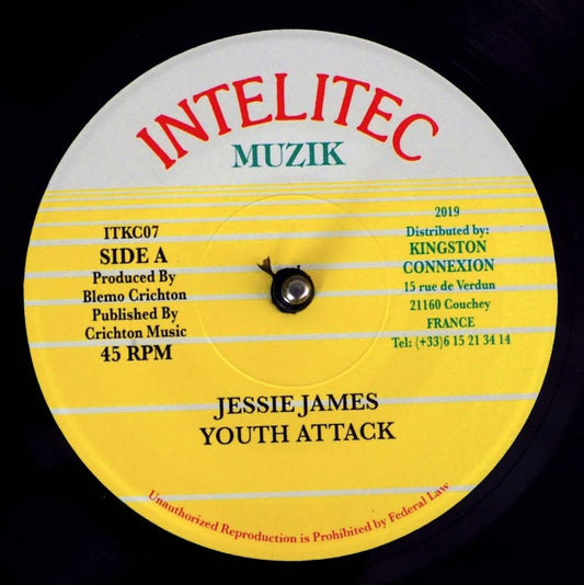 Jesse James - Youth Attack  /  Version (rhythm: "White Mice - Step By Step") [New] [New Vinyl 7"]
