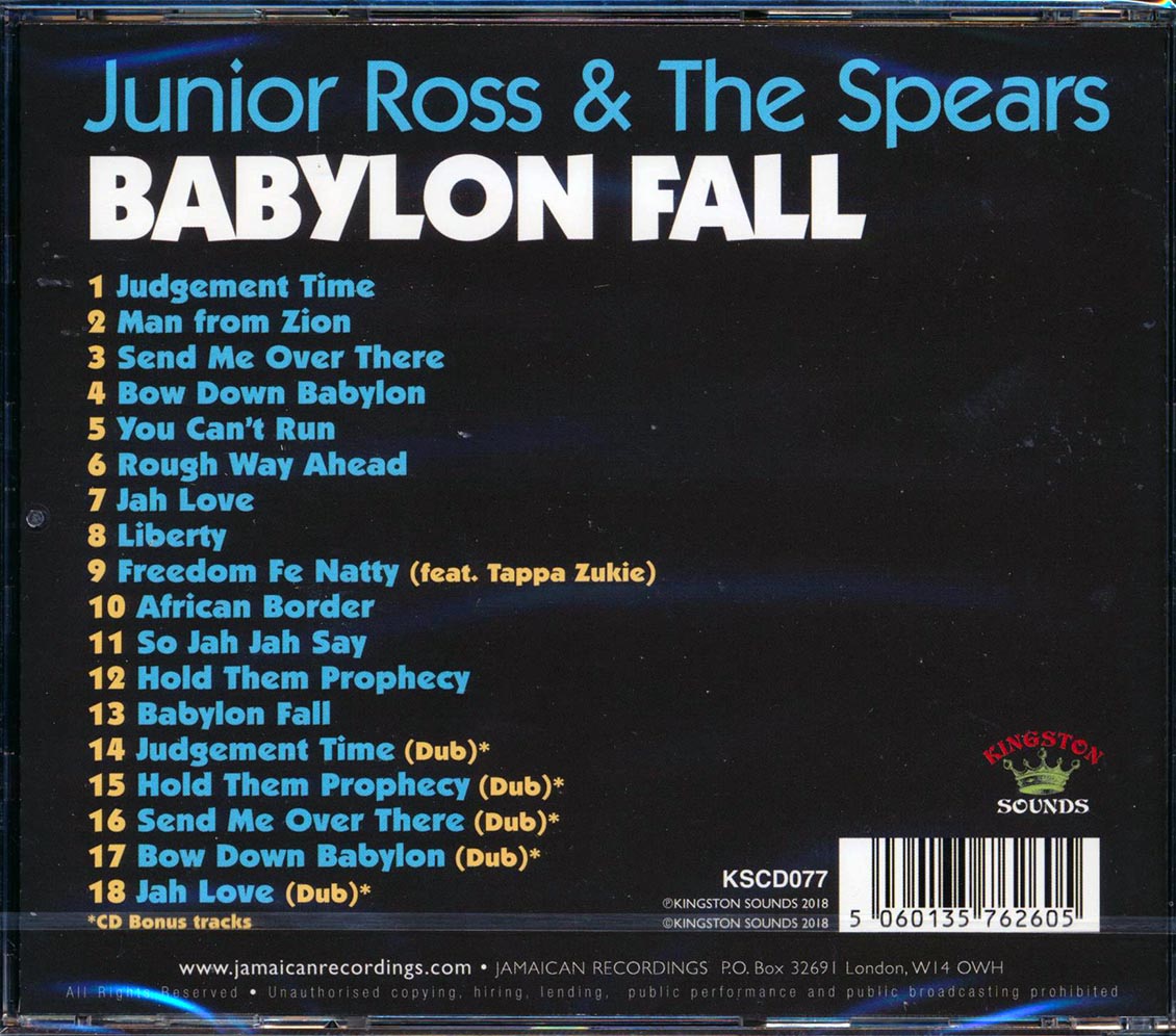 Jr. Ross & The Spears - Babylon Fall [New CD]