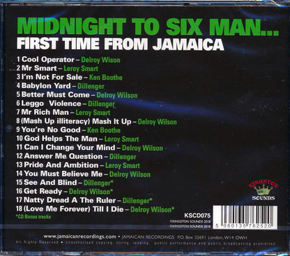 Dillinger, Delroy Wilson, Ken Boothe, Leroy Smart,  Etc. - Midnight To Six Man: First Time From Jamaica [New CD]