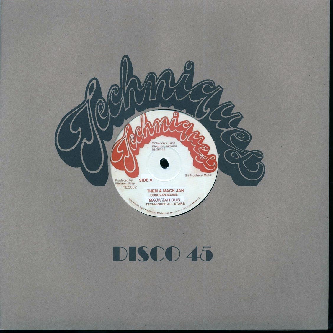 Donavan Adams - Them A Mack Jah; Techniques All Stars - Mack Jah Dub  /  Marvin Brooks - Cheer Up Blackman; Techniques All Stars - Cheer Up Dub [New]