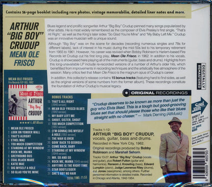 Arthur Big Boy Crudup - Mean Ol' Frisco (27 tracks) (+15 bonus tracks) (incl. 16-page booklet) (remastered) [New CD]