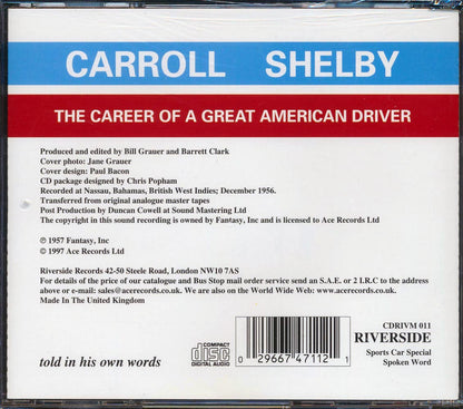 Carroll Shelby - The Career Of A Great American Driver (remastered) [New CD]