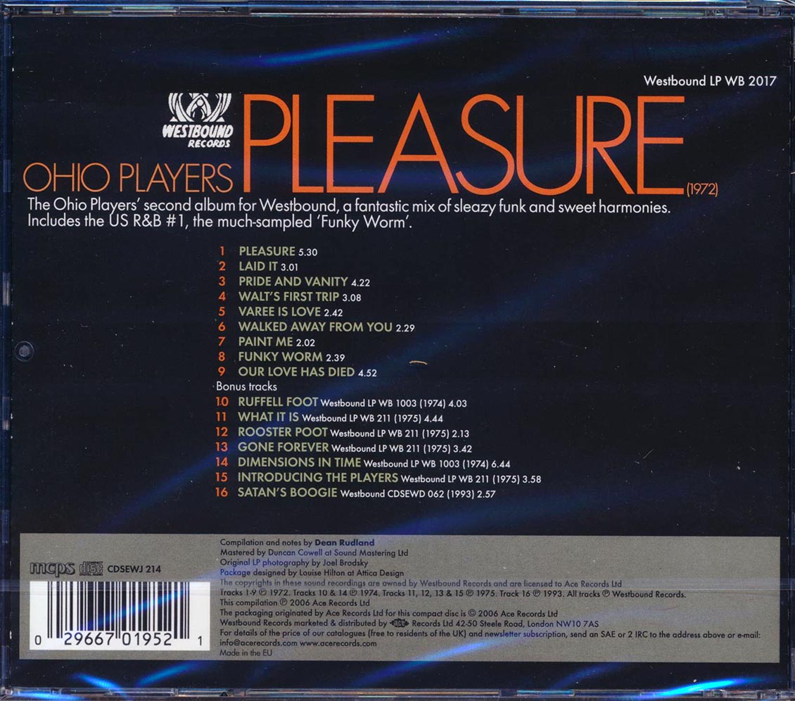 Ohio Players - Pleasure (+7 bonus tracks) (remastered) [New CD]