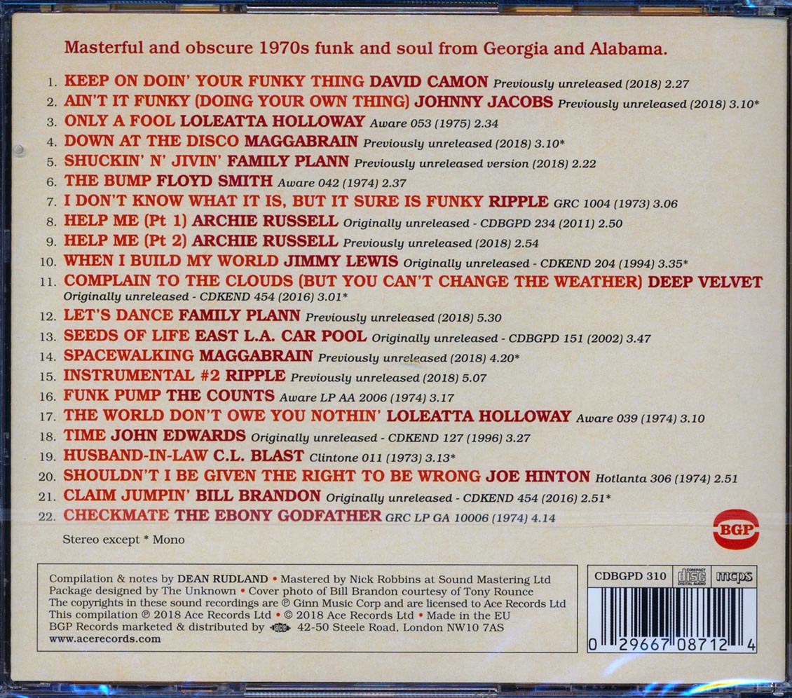 Johnny Jacobs, Archie Russell, Family Plann, Etc. - Southern Groove: Hotlanta, Aware & Clintone Funk & Soul (22 tracks) (incl. large booklet) (remastered) [New CD]