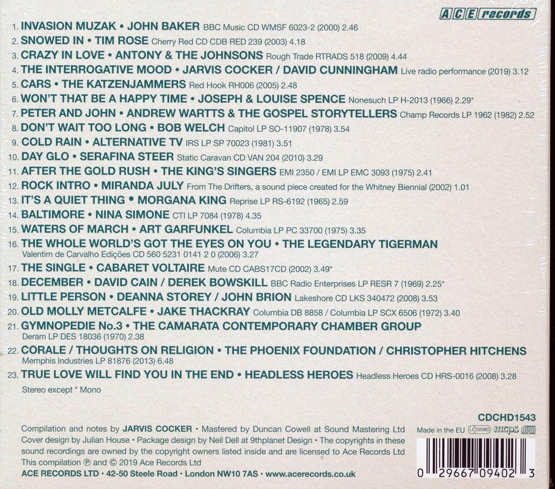 Nina Simone, Art Garfunkel, John Baker, Etc. - Music From Jarvis Cocker's Sunday Service (23 tracks) (deluxe 3-fold digipak) (remastered) [New CD]