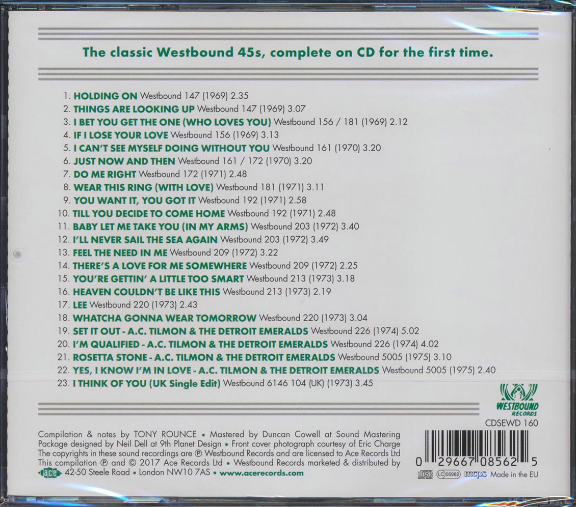 The Detroit Emeralds - I Think Of You: The Westbound Singles 1969-1975 (23 tracks) (incl. large booklet) (remastered) [New CD]
