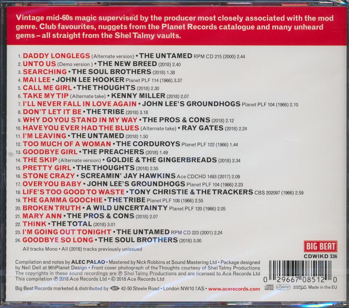 Goldie & The Gingerbreads, The Untamed, The New Breed, Etc. - Planet Mod: Brit Soul, R&B And Freakbeat From The Shel Talmy Vaults (24 tracks) (incl. large booklet) (remastered) [New CD]