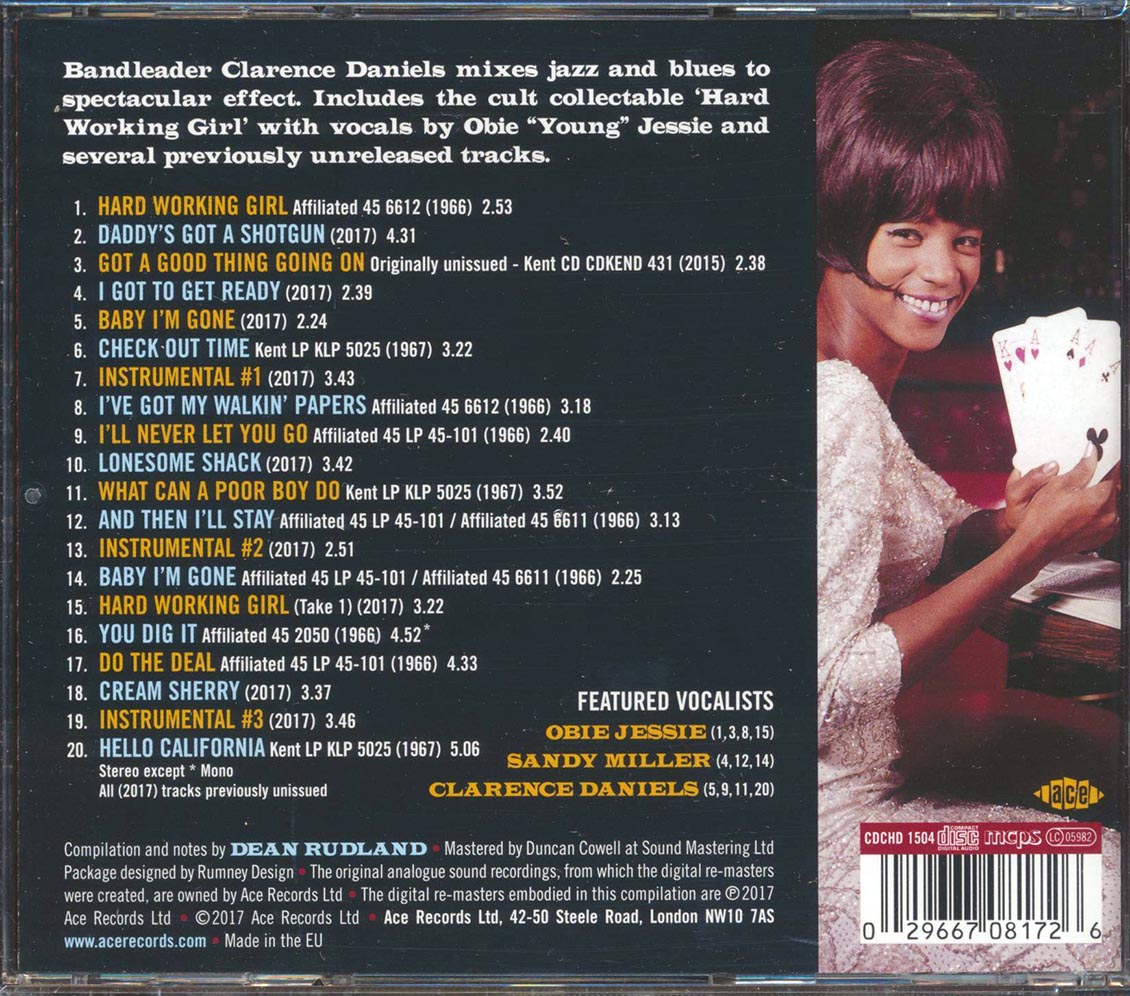 The Clarence Daniels Orchestra - Hard Workin': West Coast Big Band R&B Grooves And Jazz Jump (20 tracks) (incl. large booklet) (remastered) [New CD]