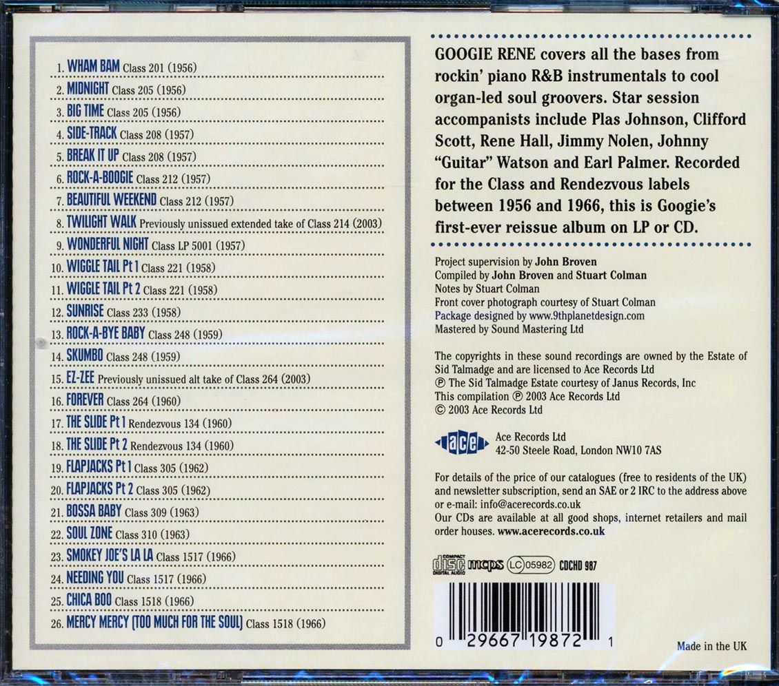 Googie Rene Combo - Wham Bam! The Best Of The Googie Rene Combo (26 tracks) (incl. large booklet) (remastered) [New CD]