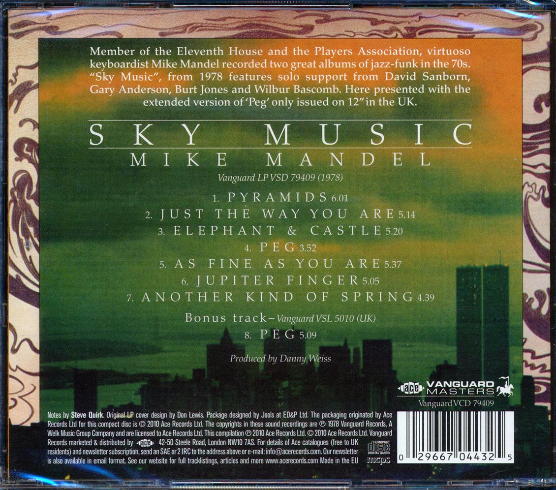 Mike Mandel - Sky Music (+bonus track) (remastered) [New CD]