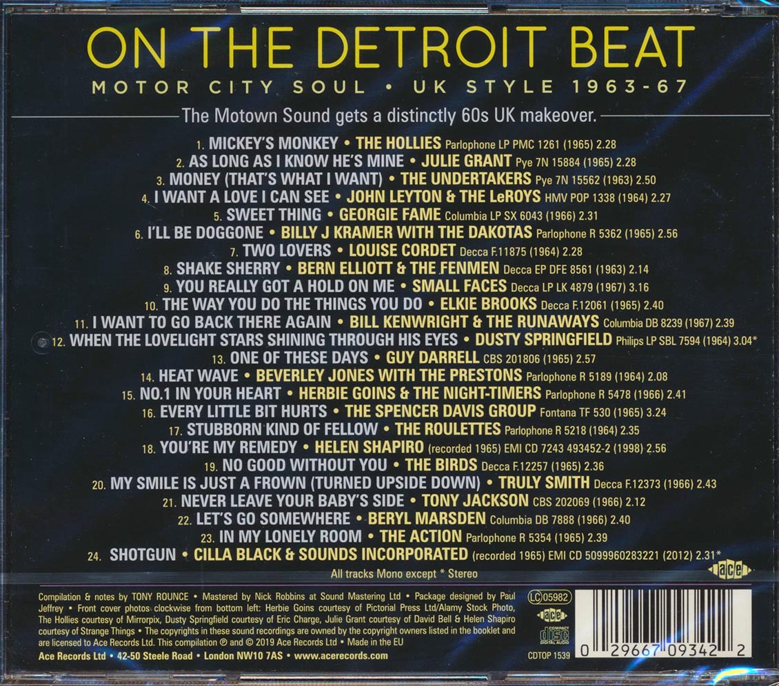 Georgie Fame, The Hollies, Small Faces, Etc. - On The Detroit Beat: Motor City Soul, UK Style 1963-67 (24 tracks) (incl. large booklet) (remastered) [New CD]