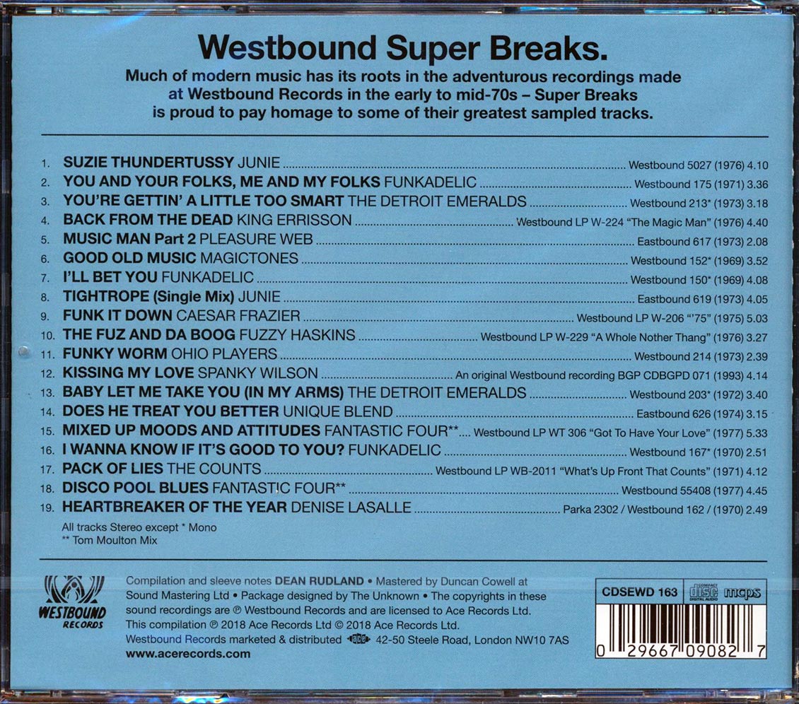 Funkadelic, Fuzzy Haskins, Pleasure Web, Etc. - Westbound Supre Breaks: Essential Funk, Soul And Jazz Samples And Breakbeats [New CD]