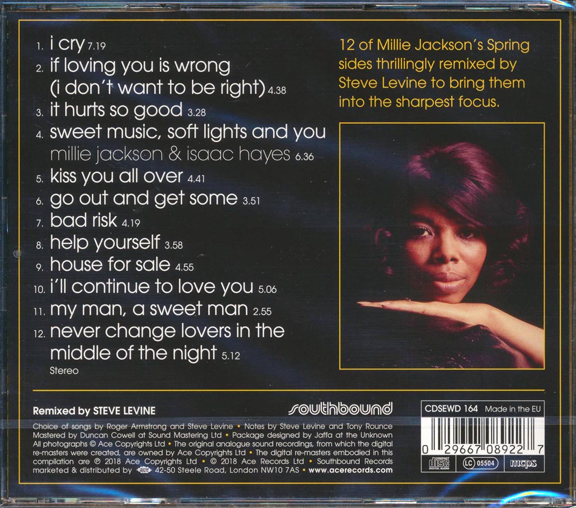 Millie Jackson - Exposed: The Multi-Track Sessions Mixed By Steve Levine [New CD]