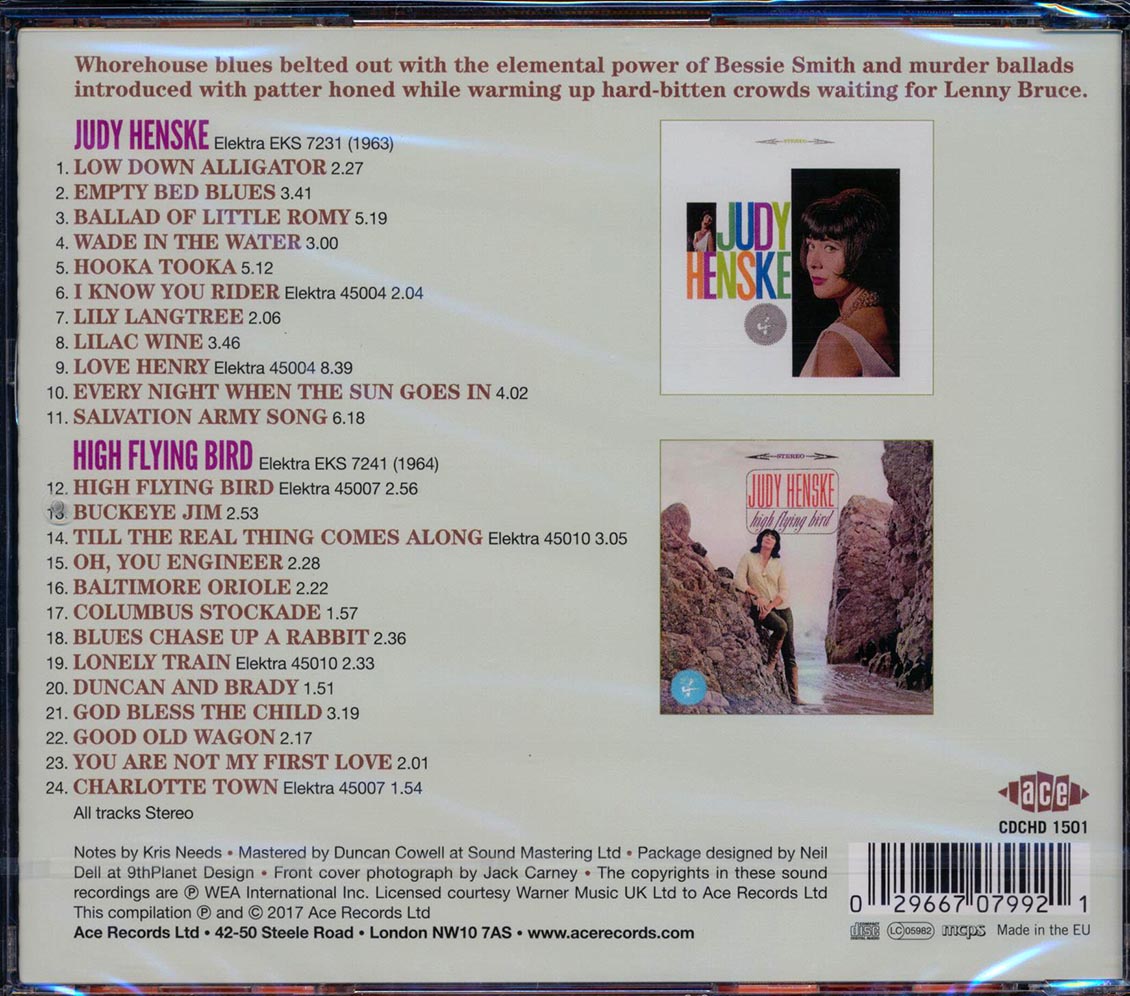 Judy Henske - The Elektra Albums (2 albums on 1 CD) (24 tracks) (incl. large booklet) (remastered) [New CD]