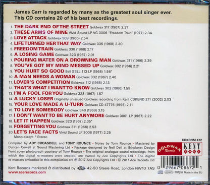 James Carr - The Best Of James Carr (20 tracks) (incl. large booklet) (remastered) [New CD]