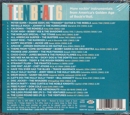 Bobby Vee, The Ventures, The Ramrods, The Astronauts, Etc. - Teen Beat Volume 6: Another 26 Great Rockin' Instrumentals (26 tracks) (incl. large booklet) (remastered) [New CD]