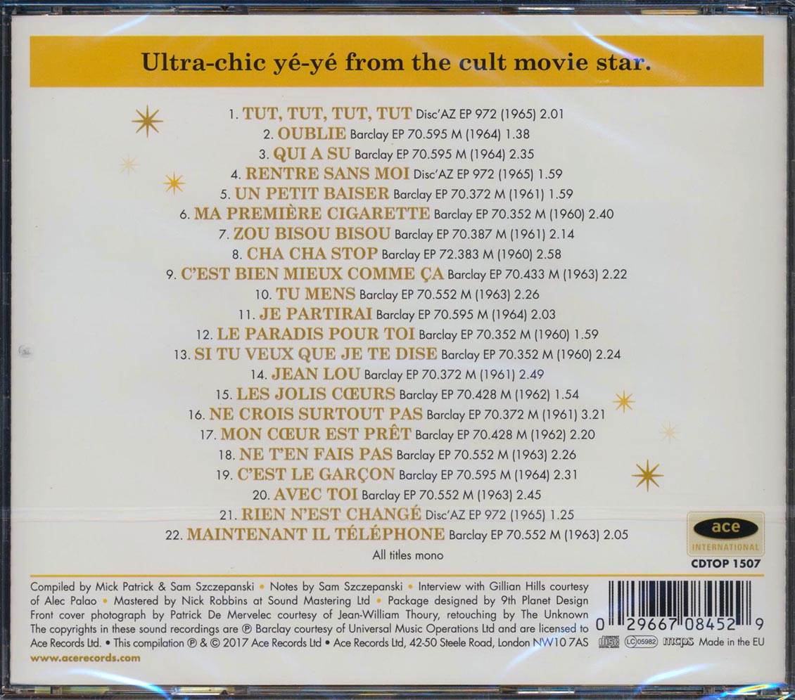 Gillian Hills - Zou Bisou Bisou: Tout En Francais, The Ye-Ye Years 1960-1965 (22 tracks) (incl. large booklet) (remastered) [New CD]