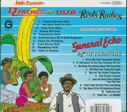 The Roots Radics, General Echo - Junjo Presents 12 Inches Of Dub + 12 Inches Of Pleasure (21 tracks) (2xCD) (deluxe 3-fold digipak) [New CD]