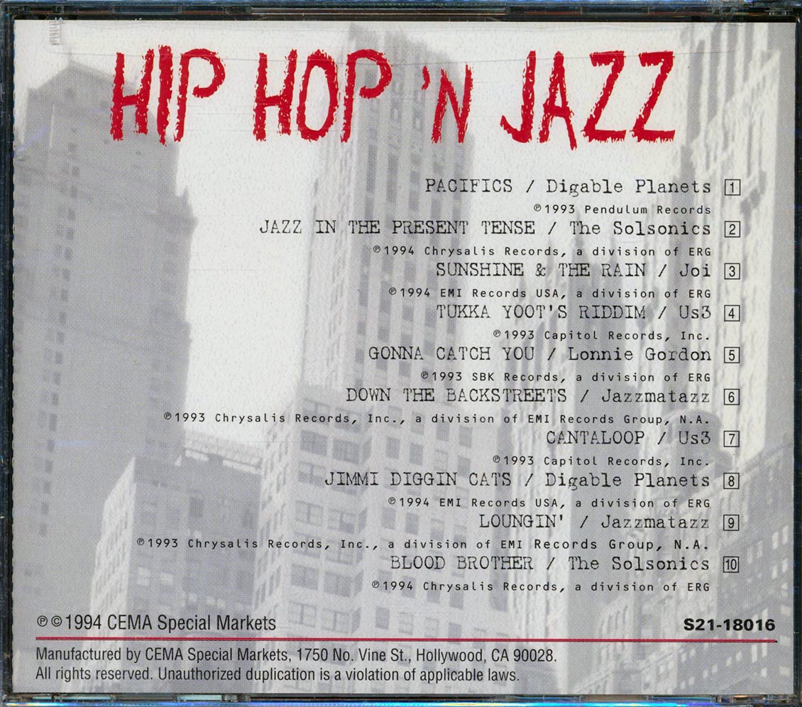 Digible Plantes, Us3, Jazzmatazz, Etc. - Hip Hop 'N Jazz: A Street Mix [New CD]