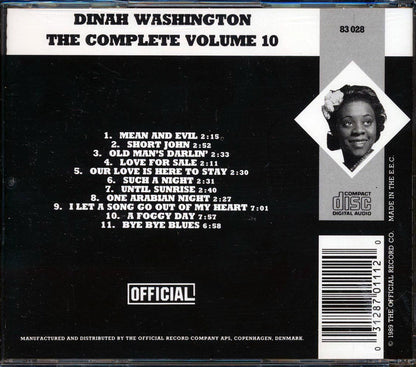 Dinah Washington - The Complete Dinah Washington Volume 10: 1953-1954 [New CD]