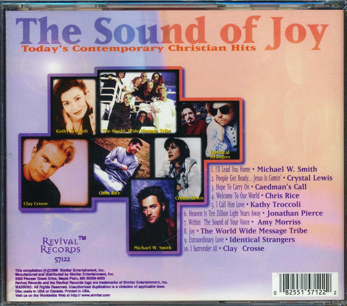 Michael W Smith, Crystal Lewis, Chris Rice, Etc. - The Sound Of Joy: Today's Contemporary Christian Hits [New CD]