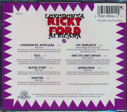 Ricky Ford - Loxodonta Africana (incl. 8-page booklet) [New CD]