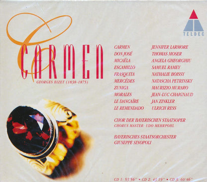 Georges Bizet, Jennifer Larmore, Thomas Moser, Angela Gheorghiu, Samuel Ramey, Giuseppe Sinopoli - Carmen (65 tracks) (3xCD) (box set) (incl. 255-page booklet) [New CD]