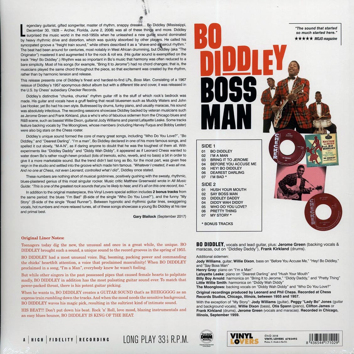 Bo Diddley - Boss Man (+2 bonus tracks) (ltd. ed.) (180g) [New Vinyl Record LP]
