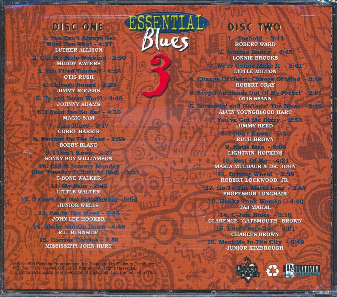 Muddy Waters, Johnny Adams, Magic Sam, Etc. - Essential Blues 3 (31 tracks) (2xCD) [New CD]