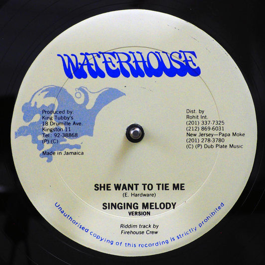 Singing Melody - She Want To Tie Me; Firehouse Crew - Version  /  Singing Melody - Words Get In The Way; Firehouse Crew - Version (orig. press) [New Vinyl Record 12" Single]